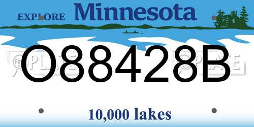 O88428B Minnesota License Plate