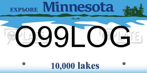 O99LOG Minnesota License Plate