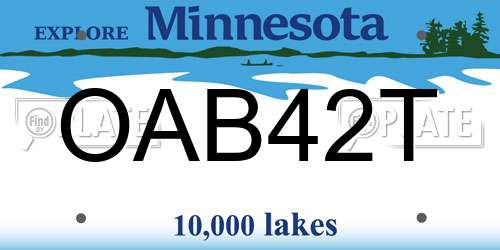 OAB42T Minnesota License Plate