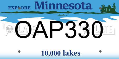 OAP330 Minnesota License Plate