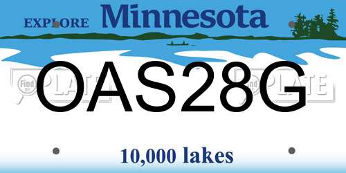 OAS28G Minnesota License Plate