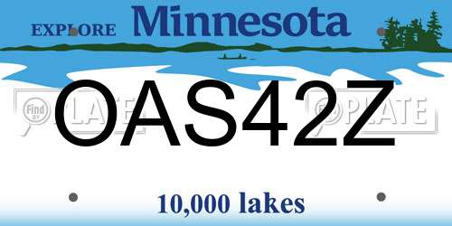 OAS42Z Minnesota License Plate