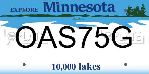 OAS75G Minnesota License Plate