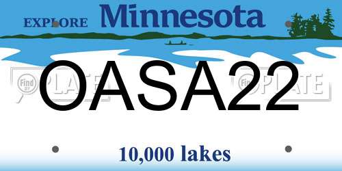 OASA22 Minnesota License Plate