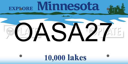OASA27 Minnesota License Plate