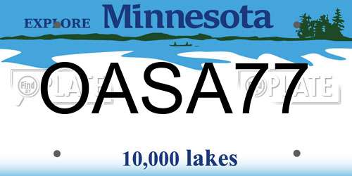 OASA77 Minnesota License Plate