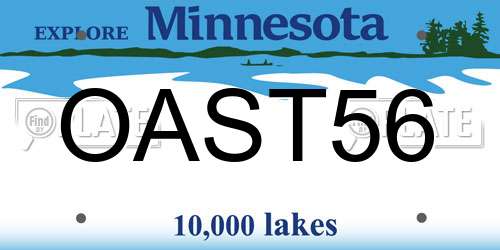 OAST56 Minnesota License Plate