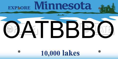OATBBBO Minnesota License Plate