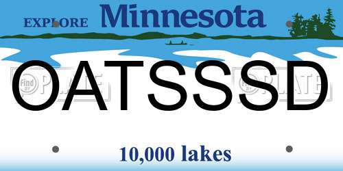 OATSSSD Minnesota License Plate