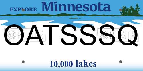 OATSSSQ Minnesota License Plate