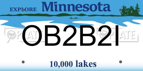 OB2B2I Minnesota License Plate