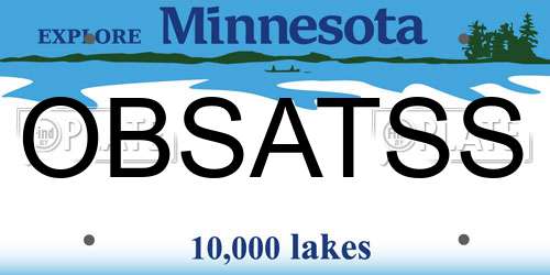 OBSATSS Minnesota License Plate