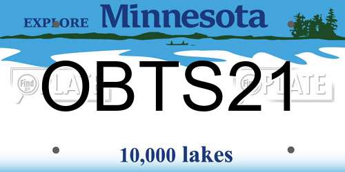 OBTS21 Minnesota License Plate