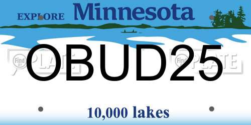 OBUD25 Minnesota License Plate