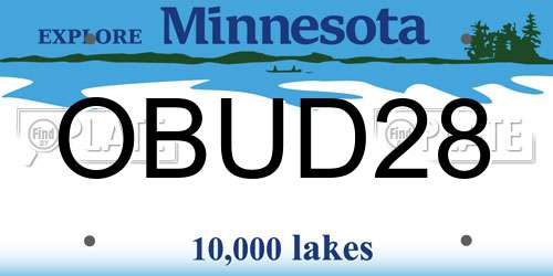 OBUD28 Minnesota License Plate