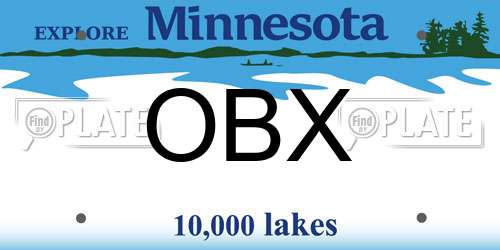 OBX Minnesota License Plate