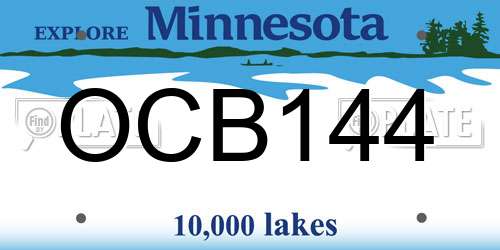 OCB144 Minnesota License Plate