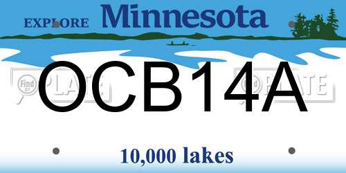 OCB14A Minnesota License Plate