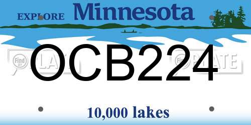 OCB224 Minnesota License Plate