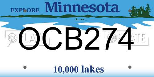 OCB274 Minnesota License Plate