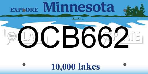 OCB662 Minnesota License Plate