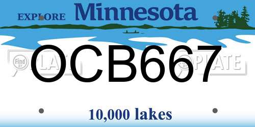 OCB667 Minnesota License Plate