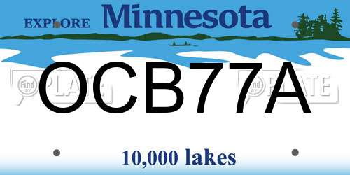OCB77A Minnesota License Plate
