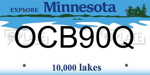 OCB90Q Minnesota License Plate