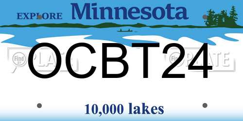 OCBT24 Minnesota License Plate