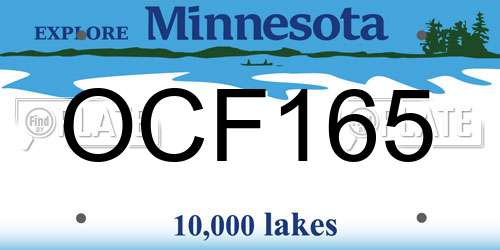 OCF165 Minnesota License Plate
