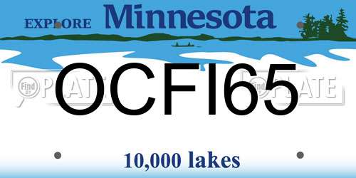 OCFI65 Minnesota License Plate