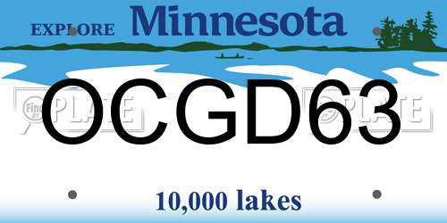 OCGD63 Minnesota License Plate