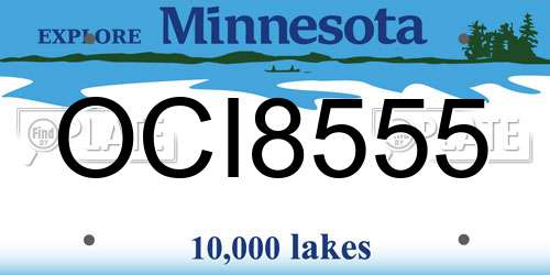 OCI8555 Minnesota License Plate