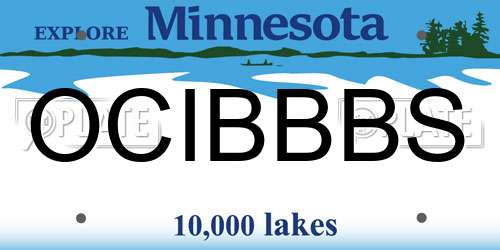 OCIBBBS Minnesota License Plate