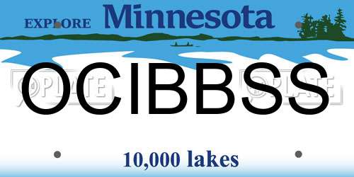 OCIBBSS Minnesota License Plate