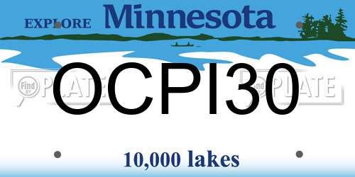 OCPI30 Minnesota License Plate