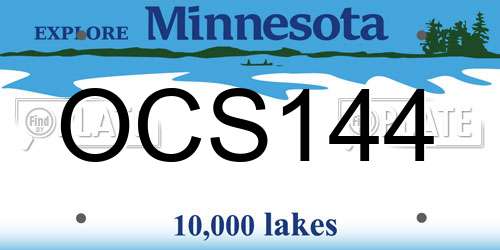 OCS144 Minnesota License Plate