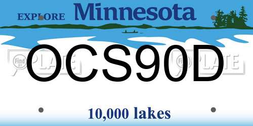 OCS90D Minnesota License Plate
