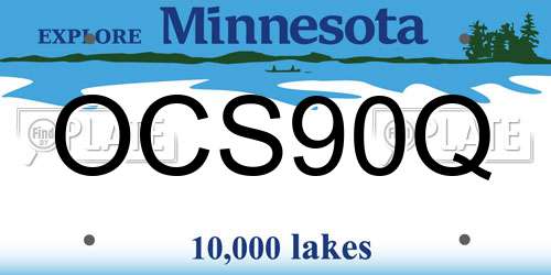 OCS90Q Minnesota License Plate
