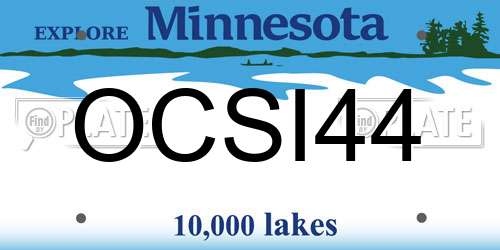 OCSI44 Minnesota License Plate