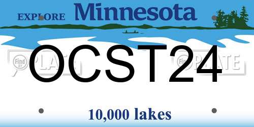 OCST24 Minnesota License Plate
