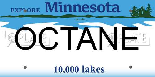 OCTANE Minnesota License Plate