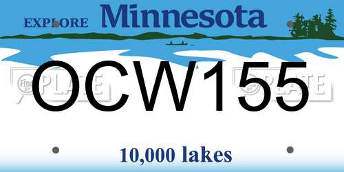 OCW155 Minnesota License Plate