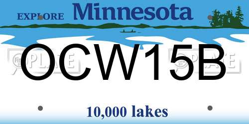 OCW15B Minnesota License Plate