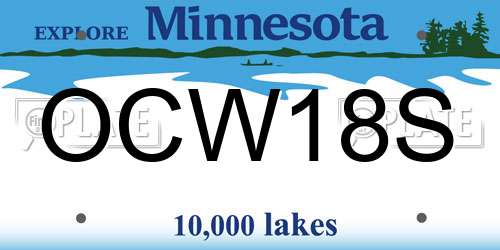 OCW18S Minnesota License Plate