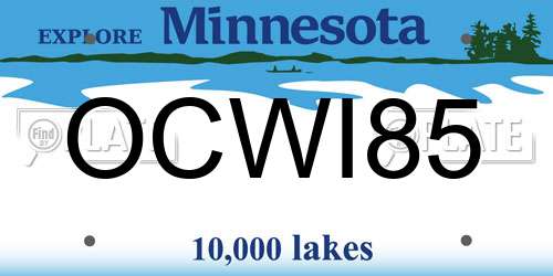 OCWI85 Minnesota License Plate