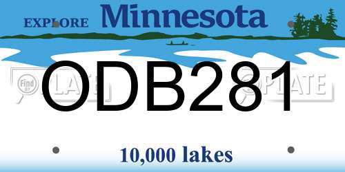 ODB281 Minnesota License Plate