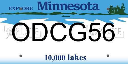 ODCG56 Minnesota License Plate