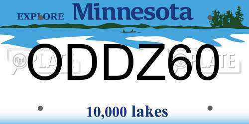 ODDZ60 Minnesota License Plate