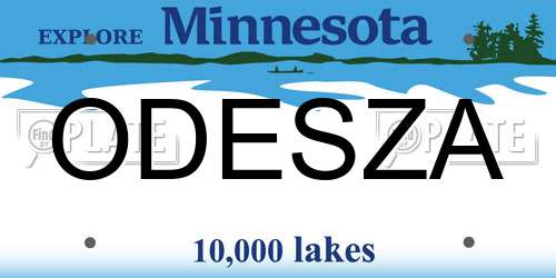 ODESZA Minnesota License Plate